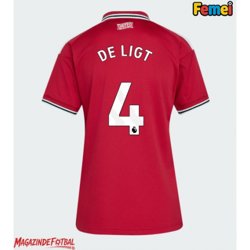 Manchester United Matthijs de Ligt #4 Tricou Fotbal Replică 2026-27 Femei Acasa Manchester United Matthijs de Ligt #4 Tricou Fotbal Replică 2026-27 Femei Acasa